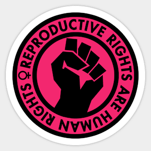 Reproductive Rights are Human Rights (hot pink) Sticker